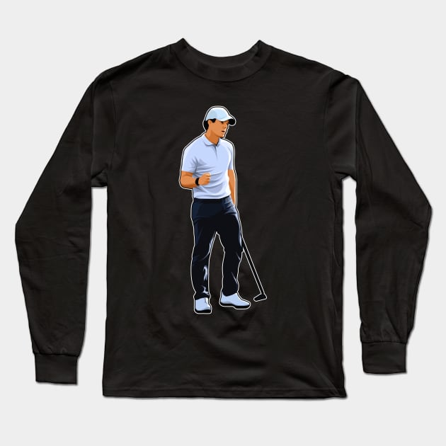 Rory McIlroy Victory Long Sleeve T-Shirt by RunAndGow